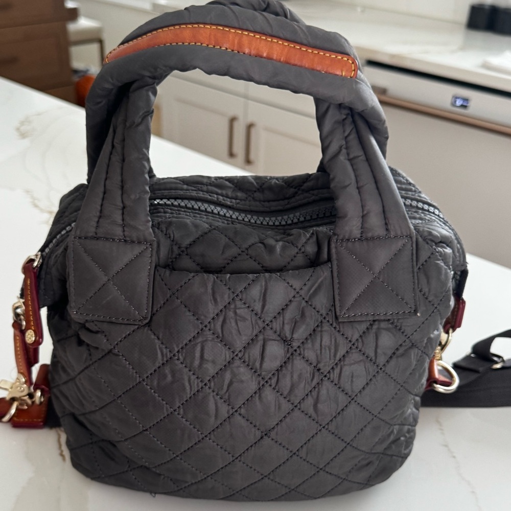 MZ Wallace Women's Quilted Gray Sutton Deluxe Crossbody Bag - Picture 8 of 15